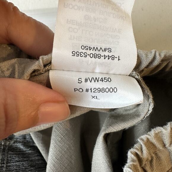 VUORI Vintage Ripstop Pants Womens XL Beige Active Relaxed Outdoors Preppy Beach - Picture 10 of 11